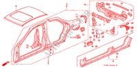 BUITEN PANELEN voor Honda INTEGRA GS-R 4 deuren 4-traps automatische versnellingsbak 1995