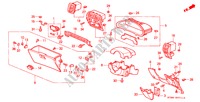 INSTRUMENTEN AFWERKING(RH) voor Honda INTEGRA GS-R 4 deuren 4-traps automatische versnellingsbak 2000