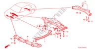 ACHTER BALK/KRUIS BALK voor Honda ACCORD EX 4 deuren 5-versnellings handgeschakelde versnellingsbak 1994