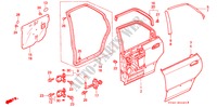 ACHTER PORTIER PANELEN voor Honda ACCORD EX 4 deuren 4-traps automatische versnellingsbak 1994