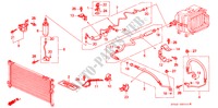 AIRCONDITIONER (SLANGEN/PIJPEN) (LH) voor Honda ACCORD EXI 4 deuren 4-traps automatische versnellingsbak 1996