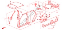 BUITEN PANELEN voor Honda ACCORD EX 4 deuren 5-versnellings handgeschakelde versnellingsbak 1995