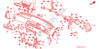INSTRUMENTEN PANEEL(RH) voor Honda ACCORD EXI 4 deuren 4-traps automatische versnellingsbak 1996