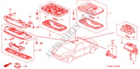 INTERIEUR VERLICHTING voor Honda ACCORD EXI 4 deuren 4-traps automatische versnellingsbak 1996