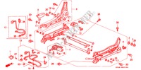 V. ZITTING COMPONENTEN (R.) (3) voor Honda ACCORD LX 4 deuren 4-traps automatische versnellingsbak 1994
