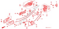 ACHTER PORTIER SLOTEN voor Honda ACURA 3.2TL 3.2TL 4 deuren 4-traps automatische versnellingsbak 1996