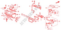 INSTRUMENTEN AFWERKING(RH) voor Honda ACURA 3.2TL 3.2TL 4 deuren 4-traps automatische versnellingsbak 1998