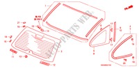 ACHTER RUIT/KWARTSRAMEN voor Honda CR-V RVSI         INDIA 5 deuren 5-traps automatische versnellingsbak 2007