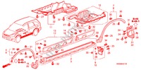 ZIJ DORPEL VERSIERING/BESCHERMER voor Honda CR-V 4WD 5 deuren 5-traps automatische versnellingsbak 2007
