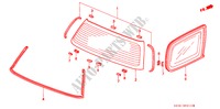 ACHTER RUIT voor Honda ODYSSEY EXI 5 deuren 4-traps automatische versnellingsbak 1999