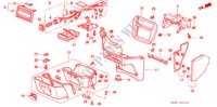CONSOLE(RH) voor Honda ODYSSEY EX 5 deuren 4-traps automatische versnellingsbak 1999