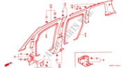 PILAAR AFWERKING(RH) voor Honda ODYSSEY EX 5 deuren 4-traps automatische versnellingsbak 1998