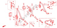 VEILIGHEIDSRIEMEN(RH) voor Honda ODYSSEY EXI 5 deuren 4-traps automatische versnellingsbak 1997
