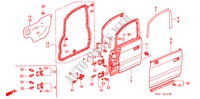VOOR PORTIER PANELEN voor Honda ODYSSEY EX 5 deuren 4-traps automatische versnellingsbak 1995