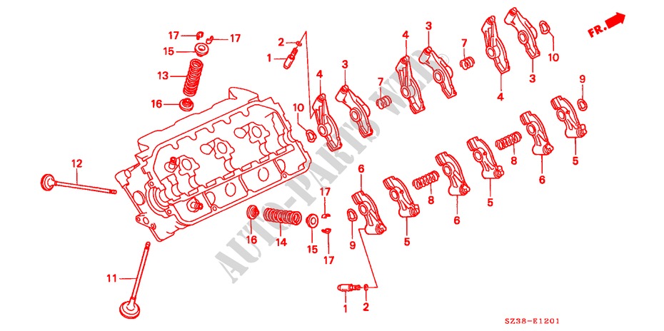 KLEP/ZWAAI ARM(R.) voor Honda LEGEND LEGEND 4 deuren 4-traps automatische versnellingsbak 1996