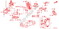 BEDIENINGSEENNEID(CABINE)(1)(LH) voor Honda ACCORD 2.4 4 deuren 5-traps automatische versnellingsbak 2010