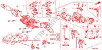 COMBINATIESCHAKELAAR(LH)( '10) voor Honda ACCORD 3.5 4 deuren 5-traps automatische versnellingsbak 2009