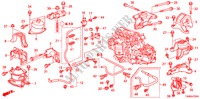 MOTOR BEVESTIGINGEN(2.0L)(MT) voor Honda ACCORD 2.0LX 4 deuren 5-versnellings handgeschakelde versnellingsbak 2011