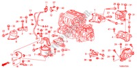 MOTOR BEVESTIGINGEN(2.4L) voor Honda ACCORD VTI 4 deuren 5-traps automatische versnellingsbak 2011