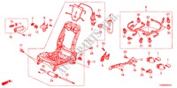 V. ZITTING COMPONENTEN(R.)(VOLLEDIG BEKRACHTIGDE ZITTING) voor Honda ACCORD 3.5SIR 4 deuren 5-traps automatische versnellingsbak 2011