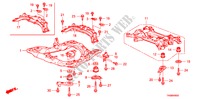 VOOR SUB FRAME/ACHTER BALK(LH) voor Honda ACCORD 2.0EX 4 deuren 5-traps automatische versnellingsbak 2009
