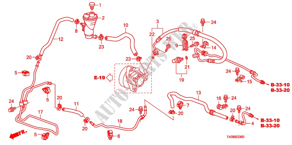 P.S. LIJNEN(LH)(2.0L) voor Honda ACCORD 2.0EX 4 deuren 5-traps automatische versnellingsbak 2009