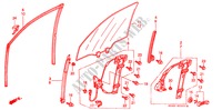 VOOR PORTIER RAMEN voor Honda BALLADE 150I 4 deuren 4-traps automatische versnellingsbak 1997