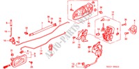 ACHTER PORTIER SLOTEN voor Honda CIVIC VTIE LEV 4 deuren 4-traps automatische versnellingsbak 2000