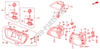 ACHTERLICHT(2) voor Honda CIVIC LXI 4 deuren 4-traps automatische versnellingsbak 2000