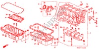 CILINDERBLOK/OLIEPAN (1) voor Honda BALLADE BASE 4 deuren 5-versnellings handgeschakelde versnellingsbak 2000