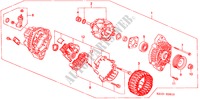 GENERATOR(MITSUBISHI) voor Honda CIVIC 1.4IS 4 deuren 5-versnellings handgeschakelde versnellingsbak 2000