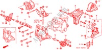 MOTOR BEVESTIGINGEN(AT) (2) voor Honda CIVIC VTI 4 deuren 4-traps automatische versnellingsbak 2000