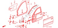 VOOR PORTIER PANELEN voor Honda BALLADE 160I 4 deuren 5-versnellings handgeschakelde versnellingsbak 2000