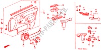 VOOR PORTIER VOERING(RH) voor Honda BALLADE 150I 4 deuren 4-traps automatische versnellingsbak 2000