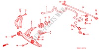 VOOR STABILISATOR/ VOOR ONDER ARM voor Honda CIVIC 1.4IS 4 deuren 4-traps automatische versnellingsbak 2000