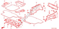 ACHTER HOUDER/KOFFERBAK VOERING voor Honda CIVIC 1.6LS 4 deuren 5-versnellings handgeschakelde versnellingsbak 2003