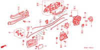 ACHTER PORTIER SLOTEN/ BUITEN HENDEL voor Honda CIVIC 2.0IVT 4 deuren 5-traps automatische versnellingsbak 2004