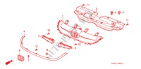 VOOR GRILLE(2) voor Honda CIVIC VTI 4 deuren 4-traps automatische versnellingsbak 2003