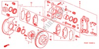 VOOR REM(1) voor Honda CIVIC GLI 4 deuren 5-versnellings handgeschakelde versnellingsbak 2003