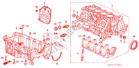 CILINDERBLOK/OLIEPAN (1.2L/1.3L) voor Honda CITY EXI 4 deuren 5-versnellings handgeschakelde versnellingsbak 2003