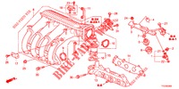 CARBURATEUR ISOLATIE/ INLAAT SPRUITSTUK  voor Honda JAZZ HYBRID LUXURY 5 deuren CVT versnellingsbak 2015