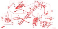 VOORPORTIER SLOT/BUITEN HENDEL (1) voor Honda JAZZ HYBRID LUXURY 5 deuren CVT versnellingsbak 2015