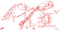 GIETWERK/BESCHERMER  voor Honda CIVIC 1.4 EXECUTIVE 5 deuren 6-versnellings handgeschakelde versnellingsbak 2012