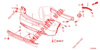 ACHTER BUMPER  voor Honda CIVIC 1.4 EXECUTIVE TUNER LESS 5 deuren 6-versnellings handgeschakelde versnellingsbak 2014