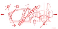 DOORVOERTULLE (LATERAL) voor Honda CIVIC 1.4 EXECUTIVE TUNER LESS 5 deuren 6-versnellings handgeschakelde versnellingsbak 2014