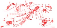 VOOR PORTIER SLOTEN/BUITEN HENDEL  voor Honda CIVIC 1.4 EXECUTIVE TUNER LESS 5 deuren 6-versnellings handgeschakelde versnellingsbak 2014