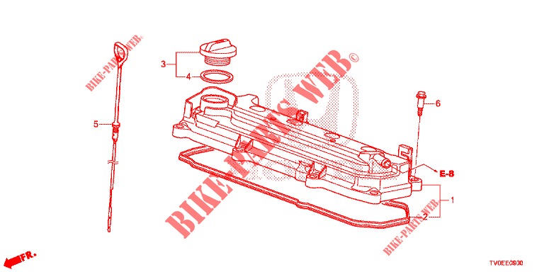 CILINDERKOP AFDEKKING (1.4L) voor Honda CIVIC 1.4 EXECUTIVE TUNER LESS 5 deuren 6-versnellings handgeschakelde versnellingsbak 2014