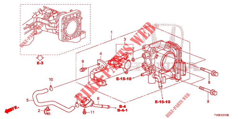 GAS HUIS (1.4L) voor Honda CIVIC 1.4 EXECUTIVE TUNER LESS 5 deuren 6-versnellings handgeschakelde versnellingsbak 2014