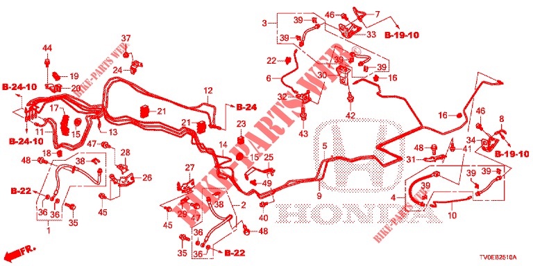 REMVOERINGEN (LH) voor Honda CIVIC 1.4 EXECUTIVE TUNER LESS 5 deuren 6-versnellings handgeschakelde versnellingsbak 2014