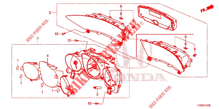SNELHEIDSMETER  voor Honda CIVIC 1.4 EXECUTIVE TUNER LESS 5 deuren 6-versnellings handgeschakelde versnellingsbak 2014